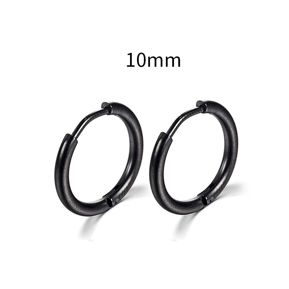 2025 New Simple Stainless Steel Small Hoop Earrings for Women Men Cartilage Ear Piercing Jewelry Pendientes Hombre Mujer