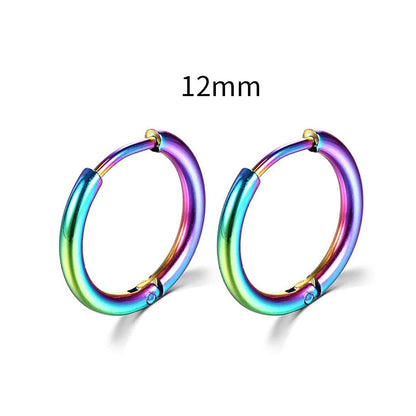 2025 New Simple Stainless Steel Small Hoop Earrings for Women Men Cartilage Ear Piercing Jewelry Pendientes Hombre Mujer