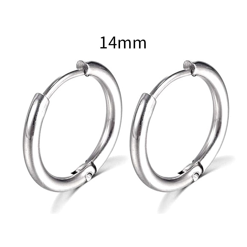 2025 New Simple Stainless Steel Small Hoop Earrings for Women Men Cartilage Ear Piercing Jewelry Pendientes Hombre Mujer